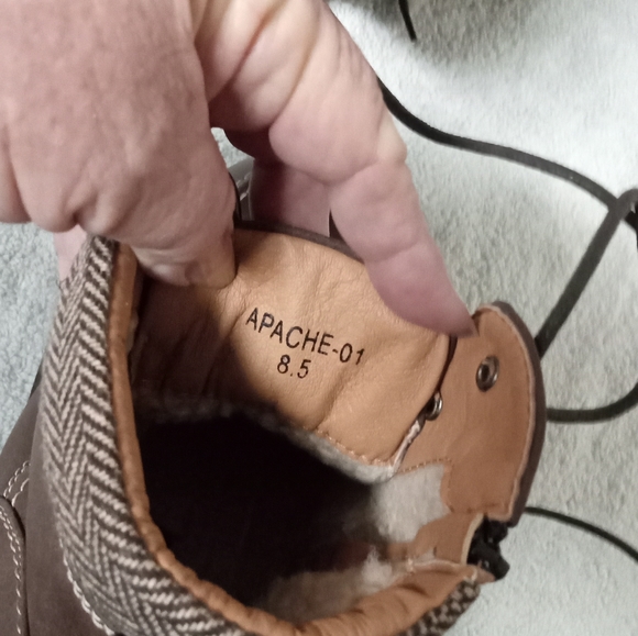 Bruno Marc Apache size 8.5 lace up zippered combat motorcycle hiking boots - Picture 9 of 9